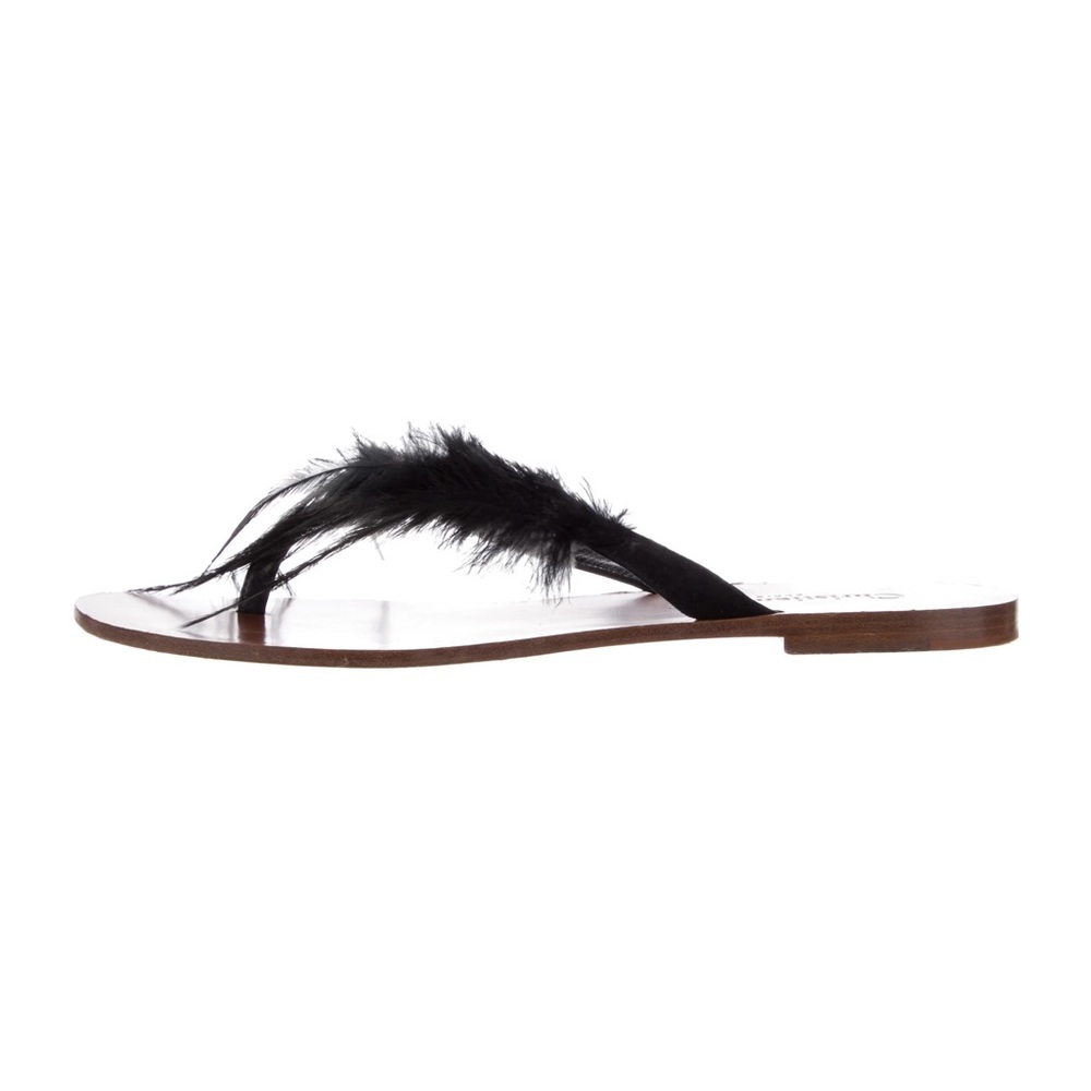 Dior Black Feather Sandals